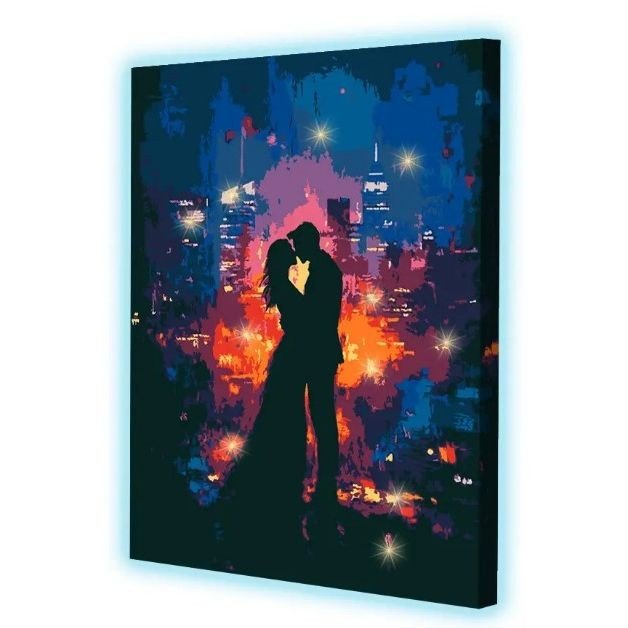 Картина по номерах зі світлодіодною підсвіткою "Яскраві пульсари" 40x50 см