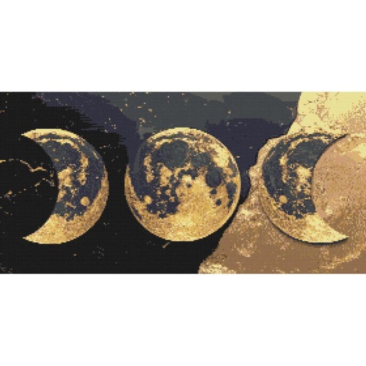 Алмазна мозаїка "Космос. Місяць" 80х40 см