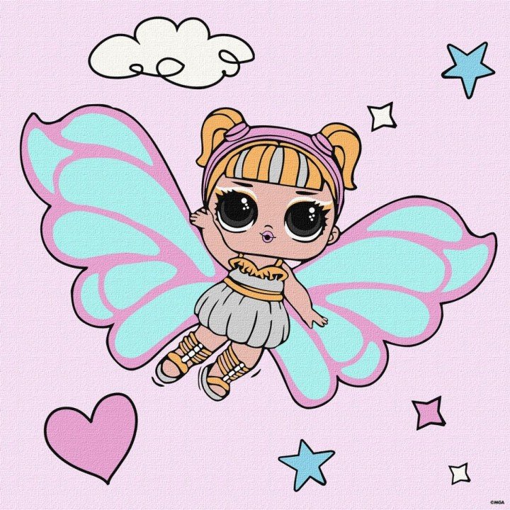 Картина за номерами з фарбами металік "L.O.L. Surprise! O.M.G. Fairies Skystarling" 40х40 см