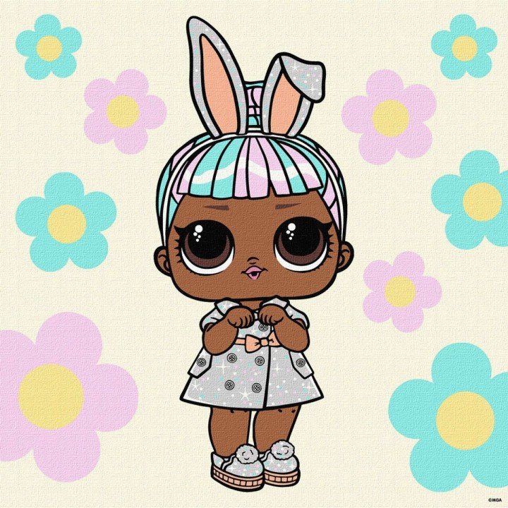 Картина за номерами з фарбами металік "L.O.L. Surprise! Spring Bling Carats" 40х40 см