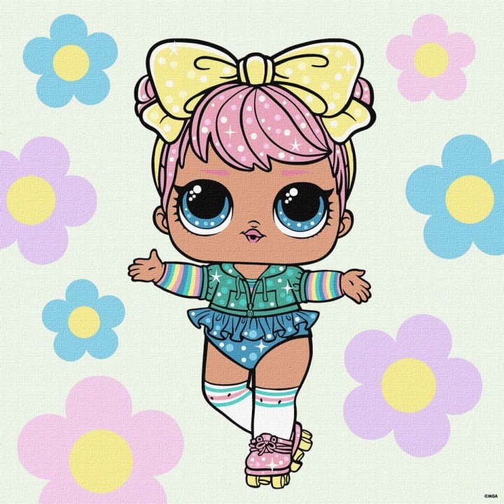 Картина за номерами з фарбами металік "L.O.L. Surprise! Spring Bling Dawn" 40х40 см