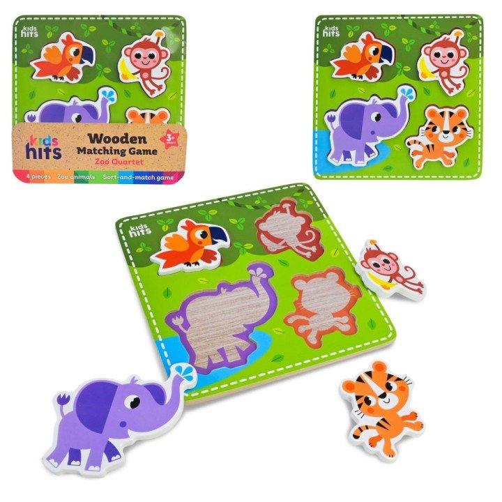 Іграшка деревʼяна Рамка-вкладиші Зоопарк 15 х 15 см