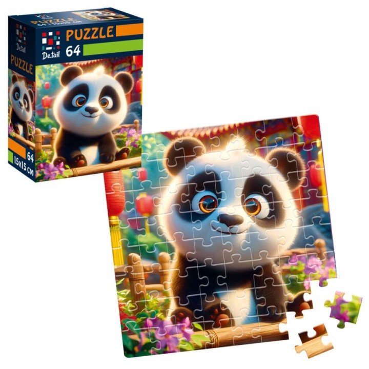 Пазли "De.tail. Усміхнена панда" 64 деталі