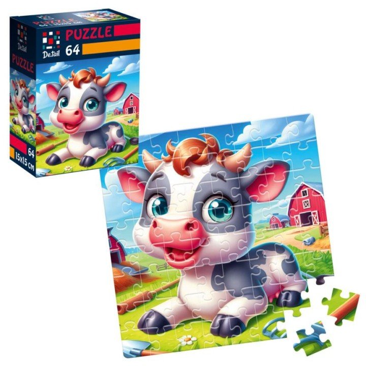 Пазли "De.tail. Весела корівка" 64 деталі