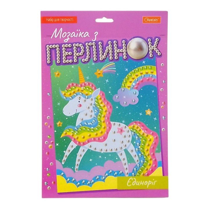 Набір для творчості "Мозаїка з перлинок - Єдиноріг"