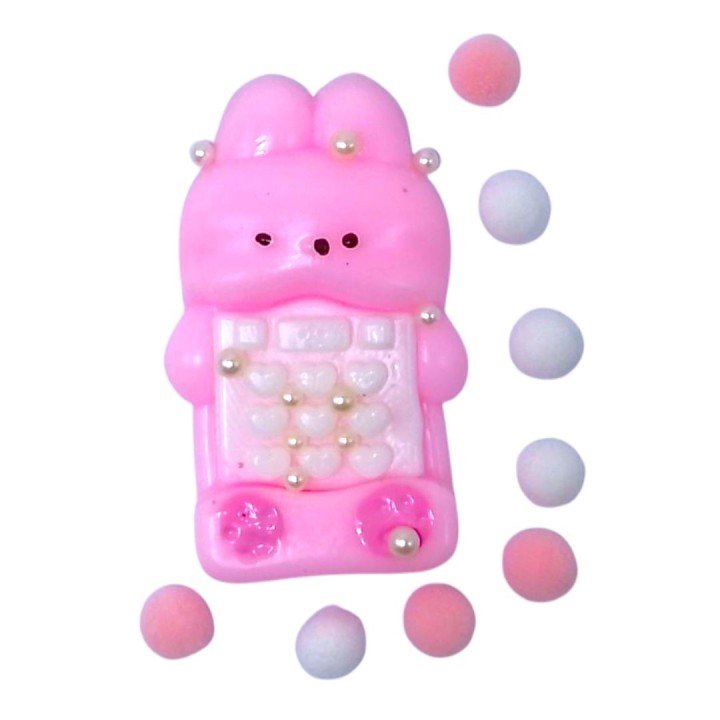 Іграшка-антистрес “Зайчик” таба,  9 см (рожевий)