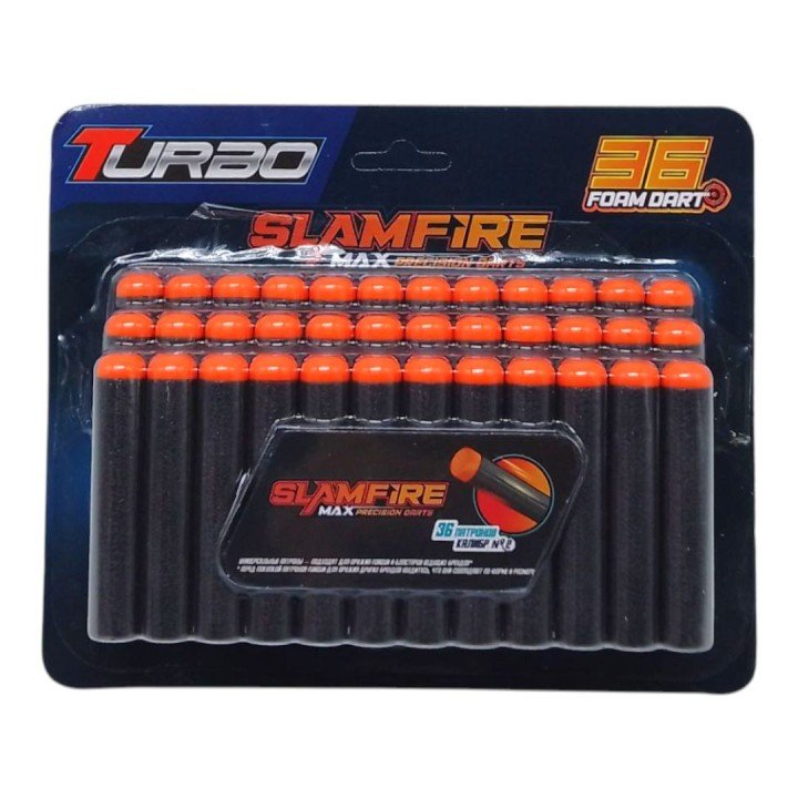 Набір мʼяких набоїв, 36 штук, 7,2 х 1,3 см