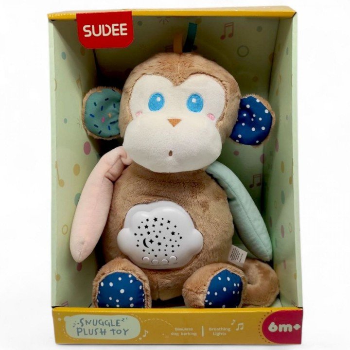 Нічник мʼякий "Мавпочка" (світло, мелодії, шум)