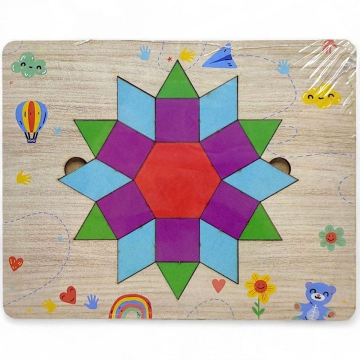 Деревʼяна головоломка "Танграм Зірочка" 17х14 см