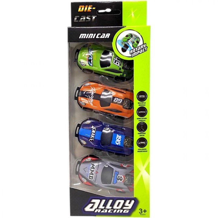 Набір трюкових інерційних машинок стрибаючіх, 4 шт