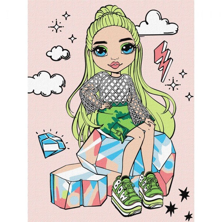 Картина по номерах "Rainbow High Jade Hunter" 30х40 см