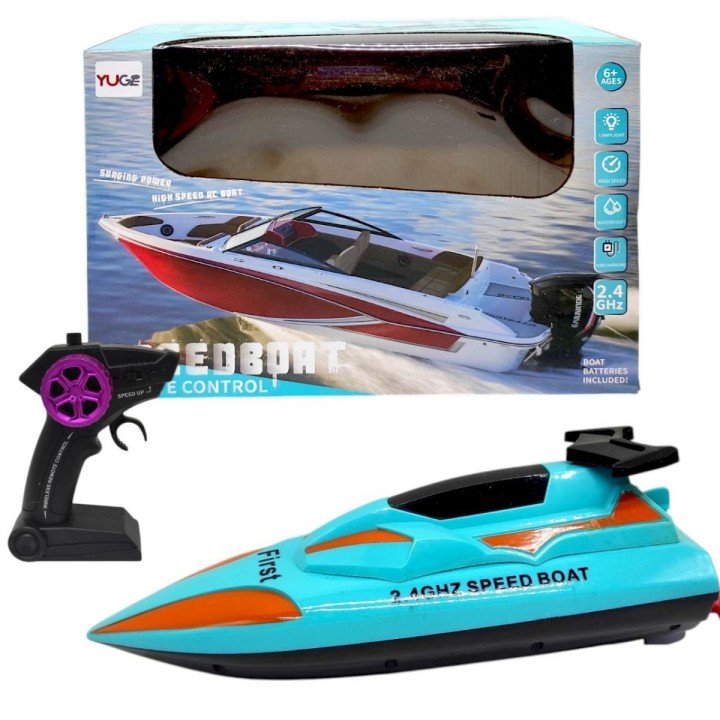Катер на радіокеруванні (бірюзовий) 28 см (акумулятор)