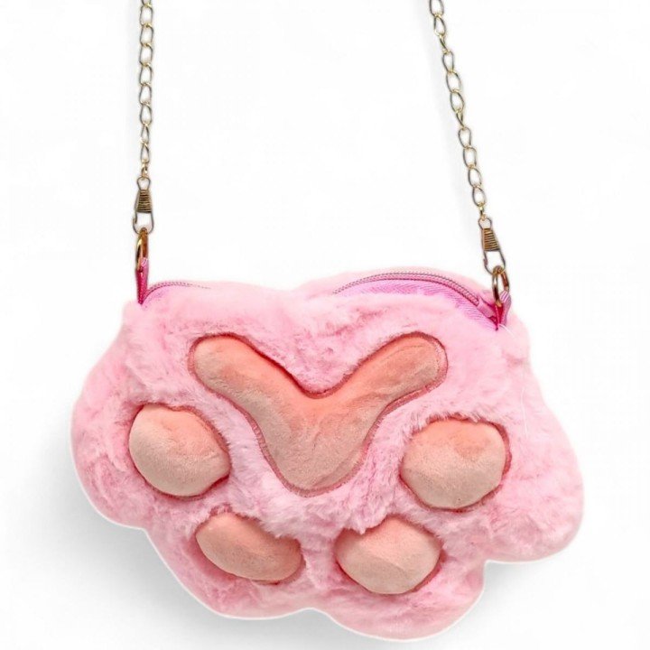 Мʼяка іграшка сумка "Лапка" 25 см (Рожева)