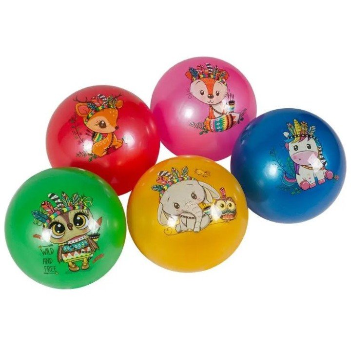 Мʼяч гумовий "Тваринки", (МІКС) 23 см, 1 шт