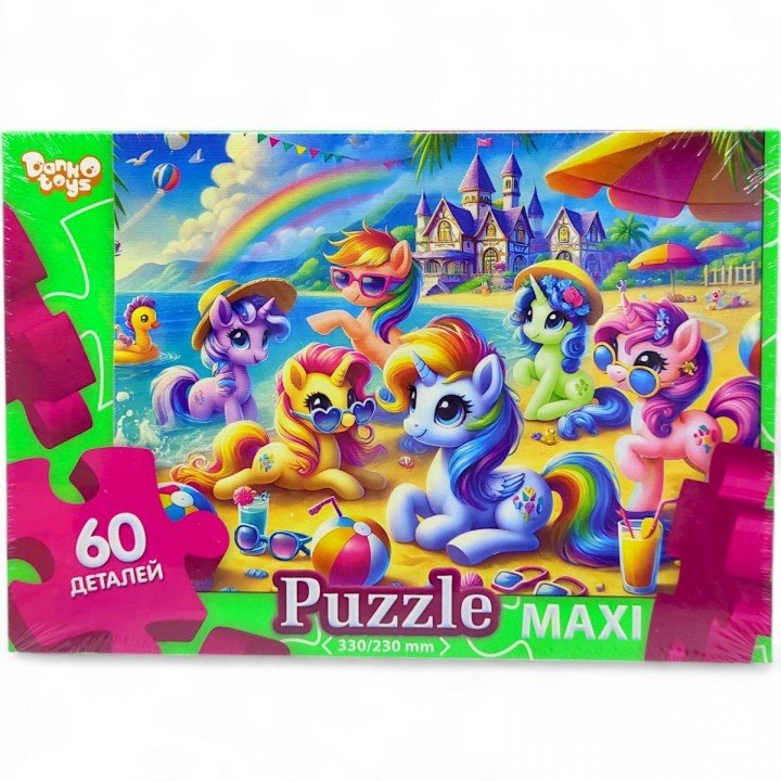 MAXI PUZZLE 60 "ЄДИНОРОГИ НА ПЛЯЖІ"