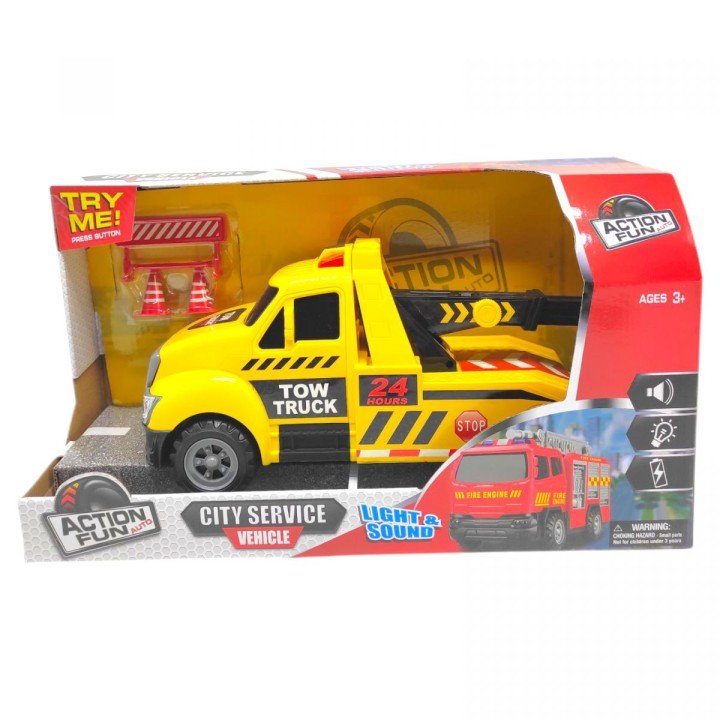 Інерційна машинка зі світло. та звук. ефектами "Евакуатор" з батарейками