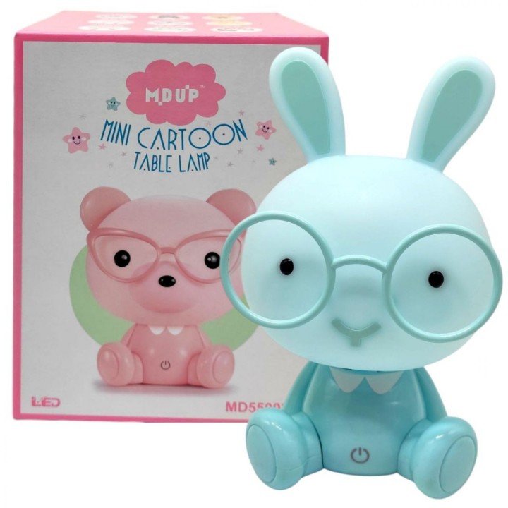 Нічник "Зайчик в окулярах" USB (СИНІЙ)