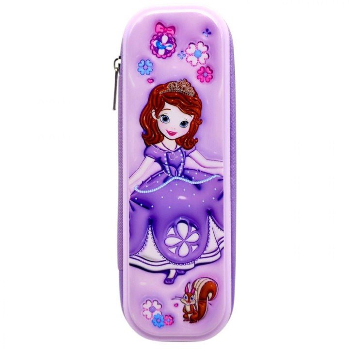 Пенал ПРИНЦЕСИ на блискавці (ФІОЛЕТОВИЙ) в коробці