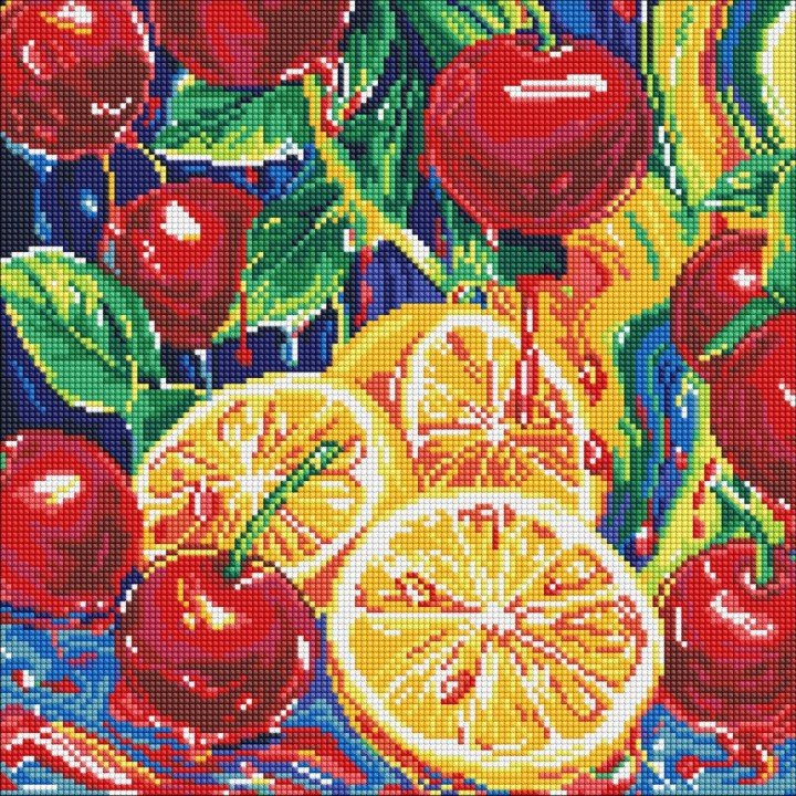 Набір з алмазною мозаїкою "Соковита насолода" 40х40см