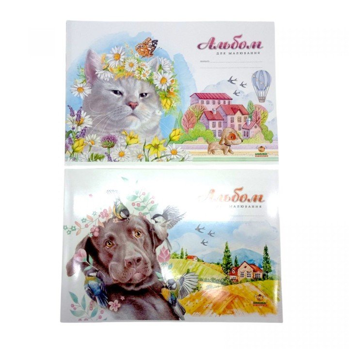 Альбом для малювання, 100г, на скобі, 202х292 мм, 16 аркуш. МІКС ВИДІВ