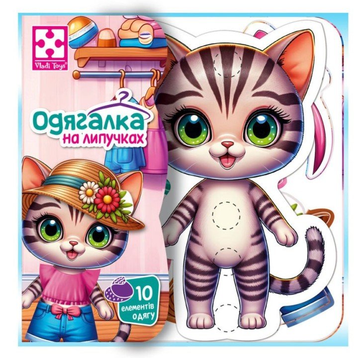 Гра розвиваюча Vladi Toys з липучками "Кошеня" VT1320-03