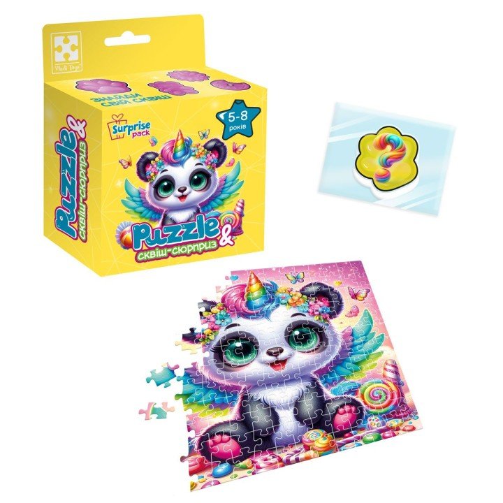Гра розвиваюча пазли із сюрпризом "Панда-Єдиноріжка"