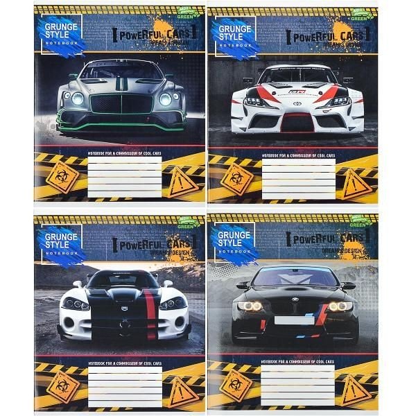 Зошит кольоровий 48 аркушів, клітинка (16 штук в упаковці)