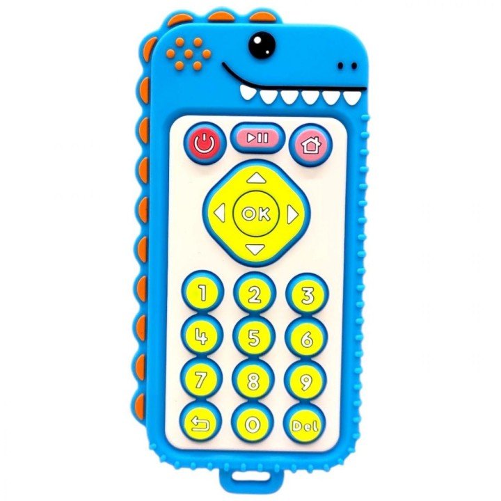 Силіконовий прорізувач пульт Динозавр (СИНІЙ)
