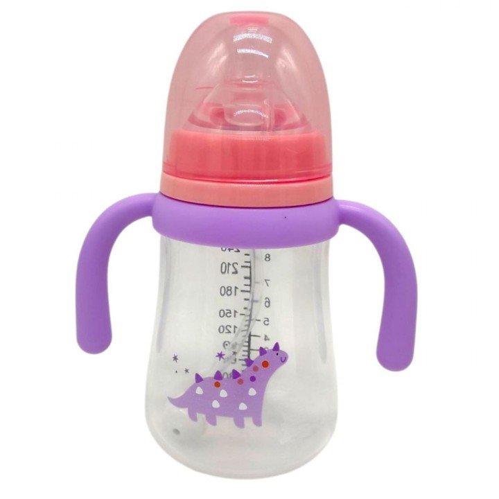 Дитяча пляшечка з грузиком 270 мл.(ДИНОЗАВРИК БУЗКОВИЙ)
