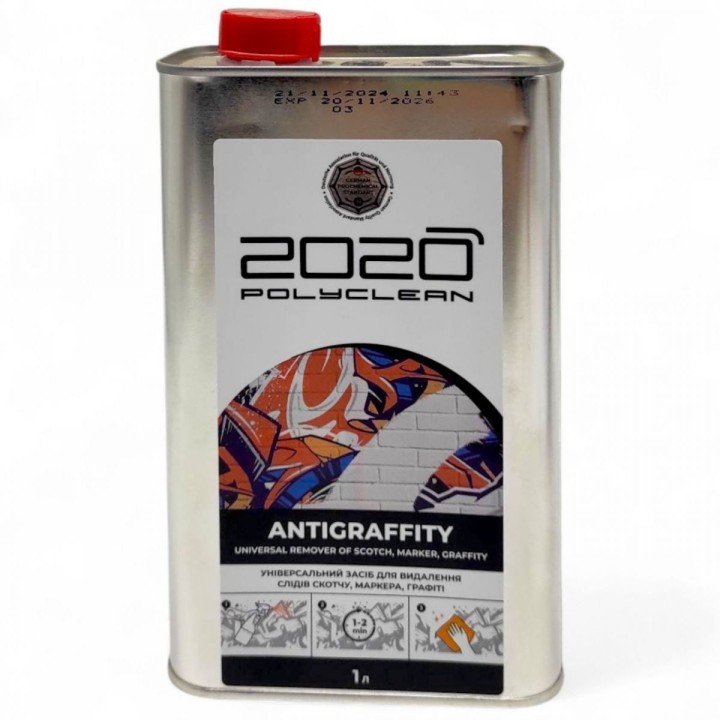 Універсальний засіб для видалення слідів скотчу, маркера, графіті "Polyclean  ANTIGRAFFITY", 1  л