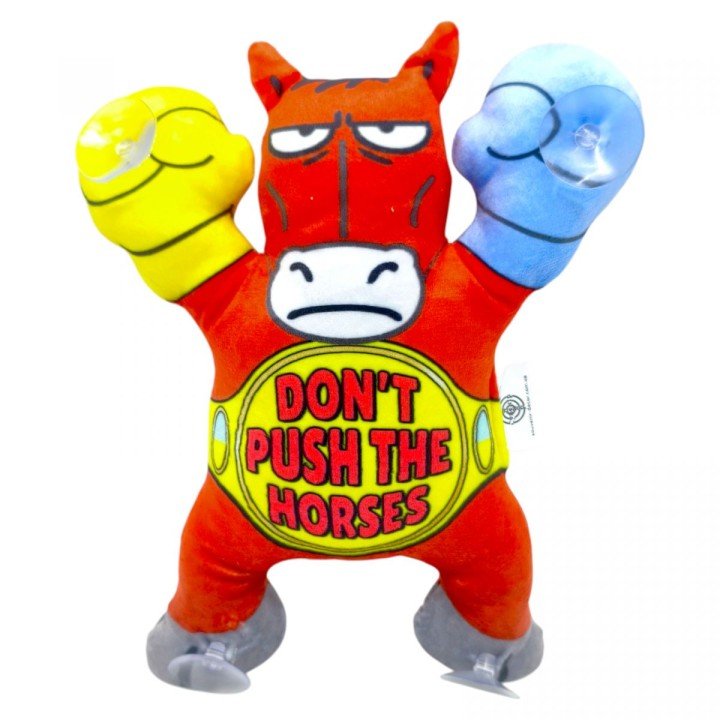 Іграшка м’яконабивна Кінь на липучках 22см(DON`T PUSH THE HORSES ЧЕРОВНИЙ)