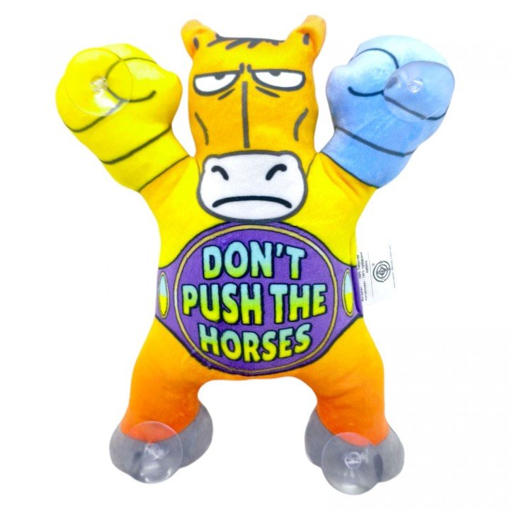 Іграшка м’яконабивна Кінь на липучках 22см(DON`T PUSH THE HORSES ЖОВТИЙ)