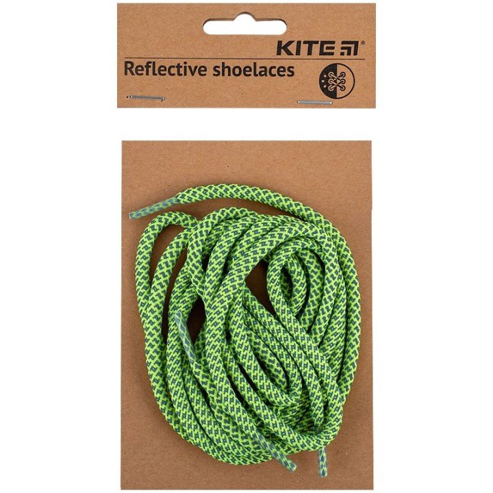 Шнурівки для взуття світловідбиваючі, салатовий