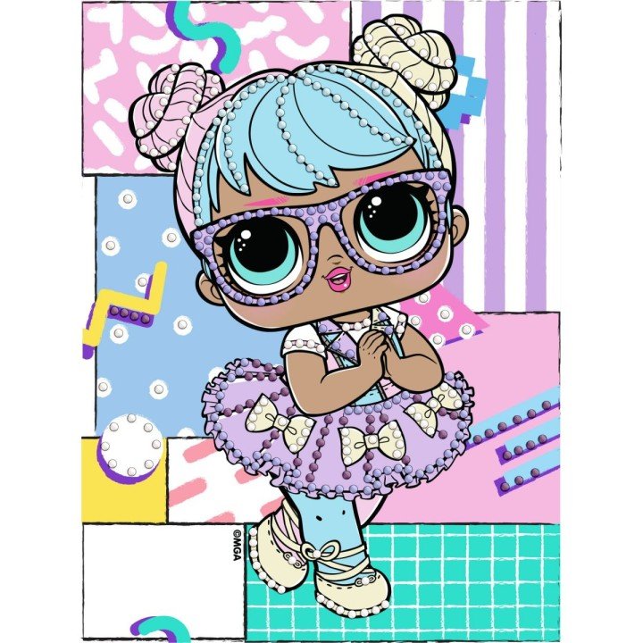 Набір з алмазною мозаїкою (вибірковою) "L.O.L. Surprise! BON BON" 15x20см