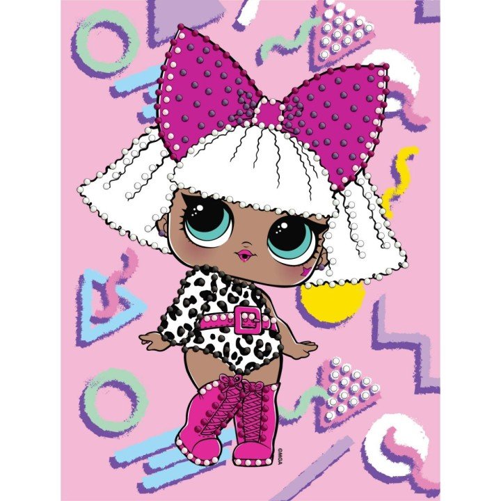 Набір з алмазною мозаїкою (вибірковою) "L.O.L. Surprise! DIVA" 15x20см