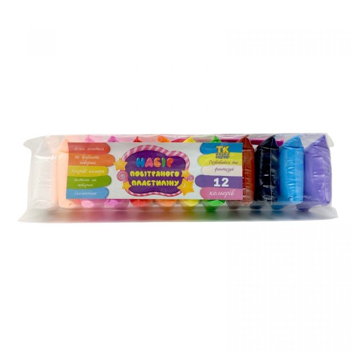 Повітряний пластилін, ЦІНА ЗА 12 ШТУК В УПАКОВЦІ, стеки, в пакеті