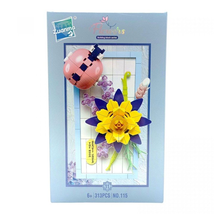 Конструктор “Картина з квіточками”, 313 деталей, в коробці