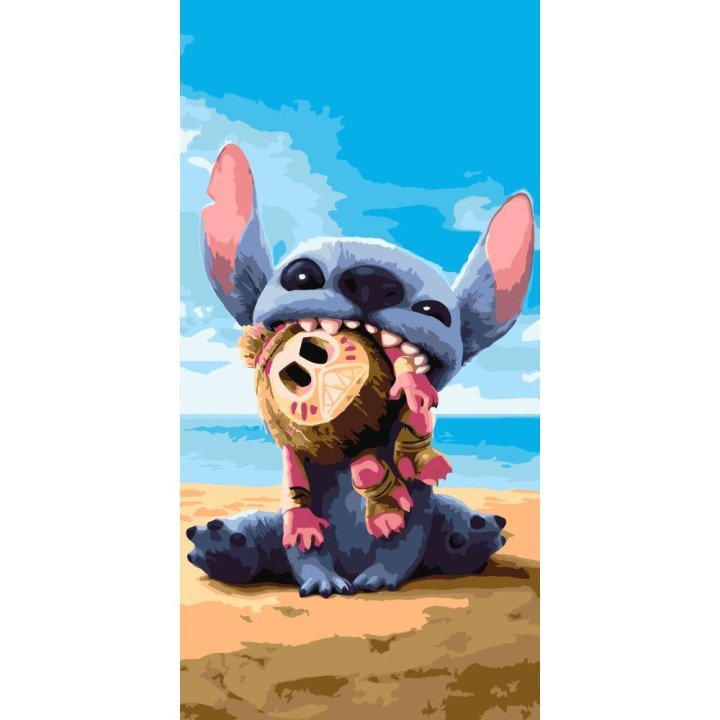 КАРТИНА ЗА НОМЕРАМИ "СТІЧ НА ПЛЯЖІ" 40Х80 СМ