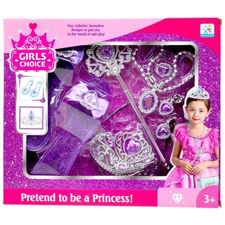 Біжутерія, набір прикрас з взуттям (ФІОЛЕТОВА)