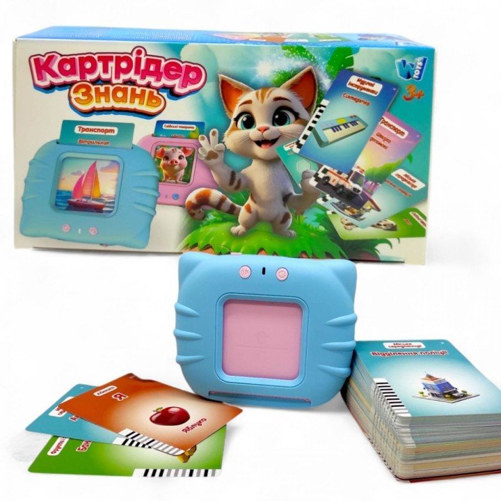 Абетка "Монтессорі Котик" в Коробці (БЛАКИТНИЙ)