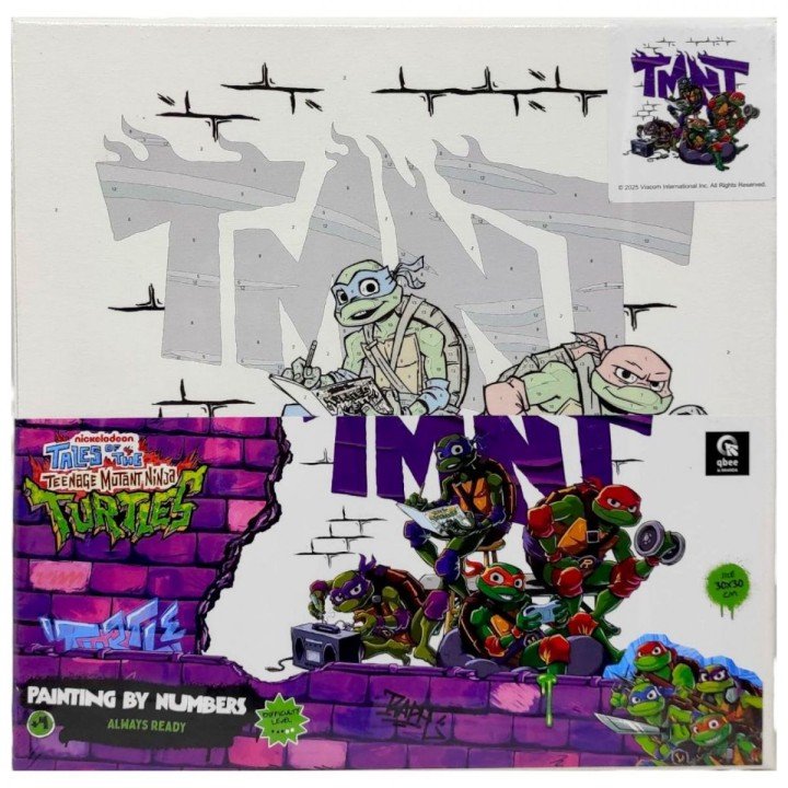 НАБІР ДЛЯ РОЗПИСУ ПО НОМЕРАХ 30Х30 СМ "Черепашки Ніндзя: Завжди готові"