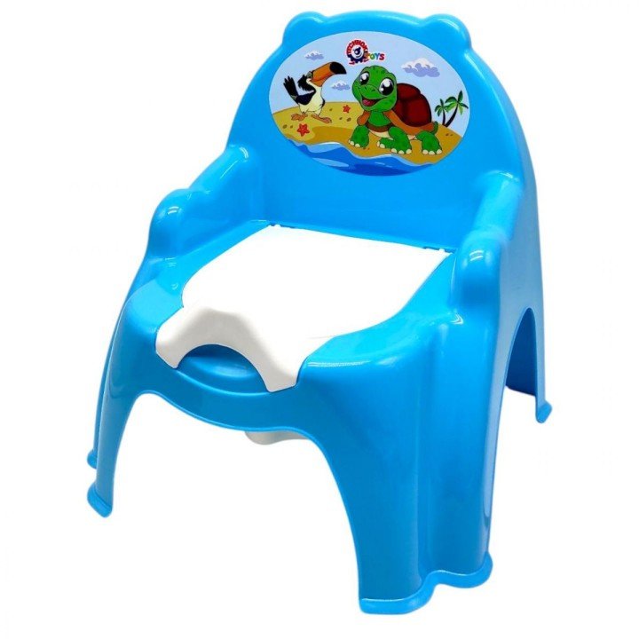 Горщик дитячий з кришкою,(БЛАКИТНИЙ) З ТУКАН ЧЕРЕПАШКА