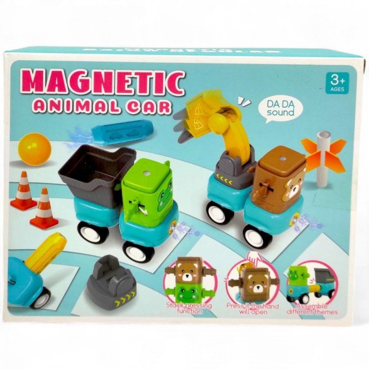 Магнітний конструктор, рухомі елементи, тріскачка, в коробці (ВИД 2)