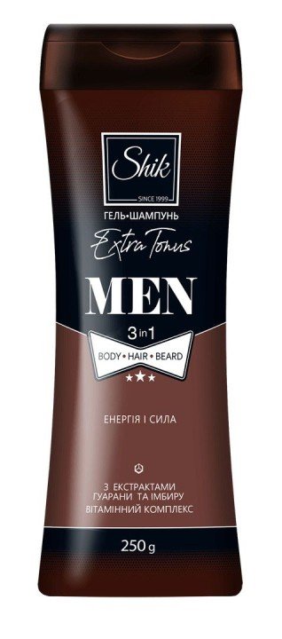 Shik Гель-шампунь 250г Men Extra Тonus