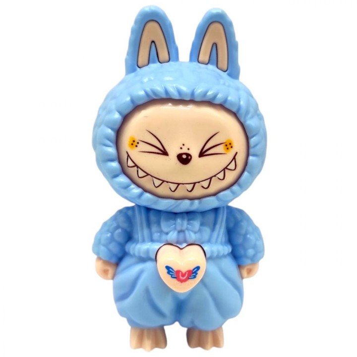 Іграшка-брелок "Лабубу/LABUBU", змінює обличчя (БЛАКИТНИЙ)