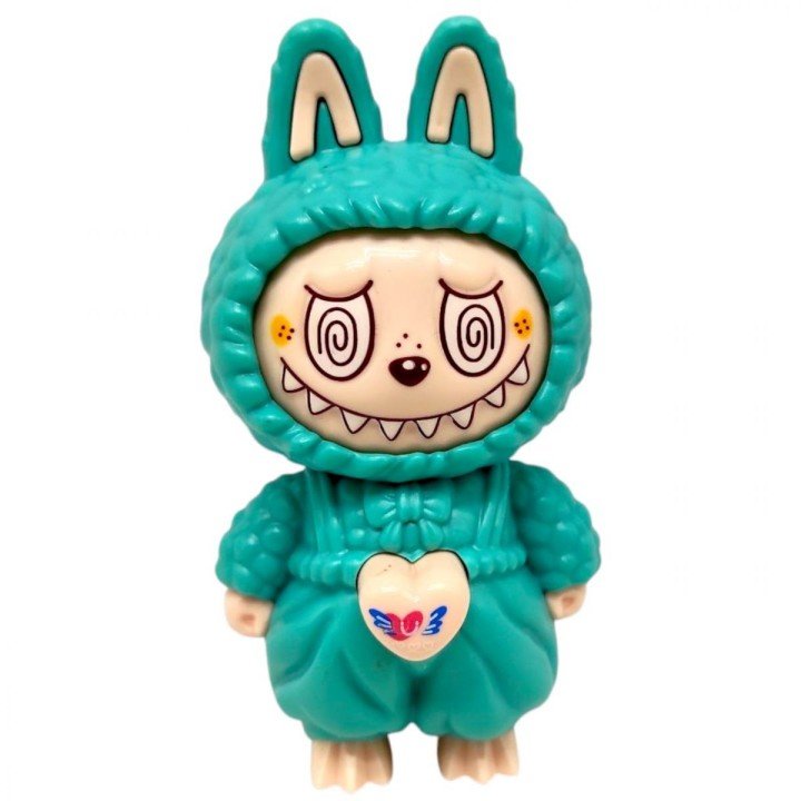 Іграшка-брелок "Лабубу/LABUBU", змінює обличчя (БІРЮЗОВИЙ)