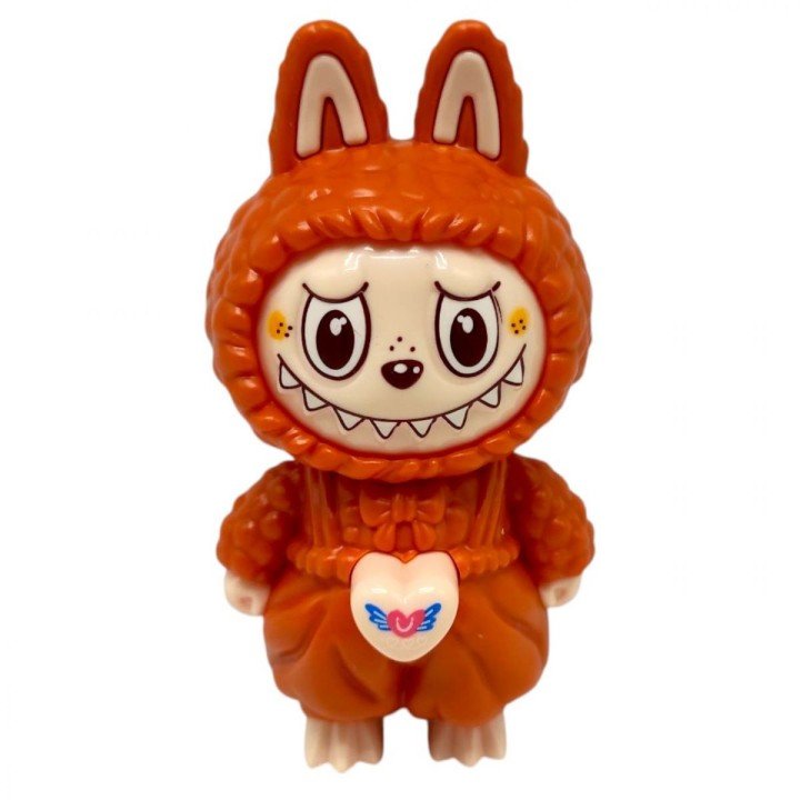 Іграшка-брелок "Лабубу/LABUBU", змінює обличчя (КОРИЧНЕВИЙ)