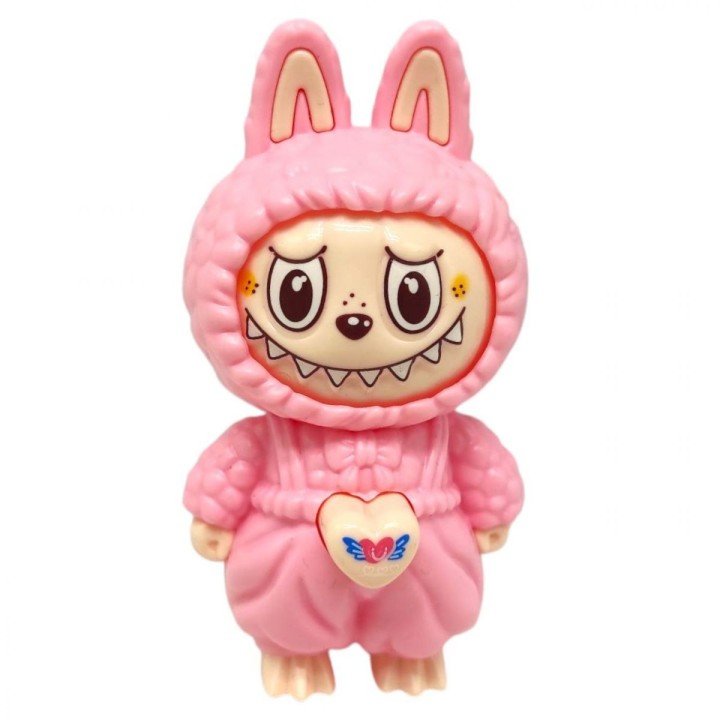 Іграшка-брелок "Лабубу/LABUBU", змінює обличчя (РОЖЕВИЙ)