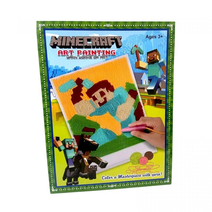 Набір для творчості "Майнкрафт" нитки, ручка, основа із липучкою, в коробці