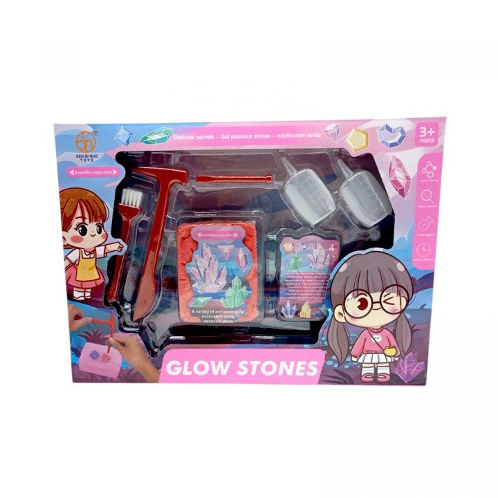 Розкопки "Кристали" інструменти, гіпсовий брикет, в коробці